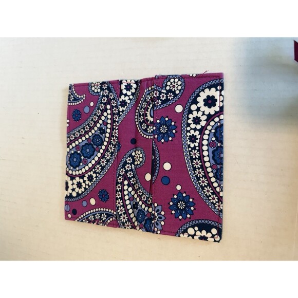 Vera Bradley Knot Just a Clutch Purse Boysenberry Paisley Pattern Retired 3 Pcs - Picture 14 of 16